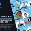 graphic showing a collection of social media templates for football clubs