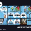 selection of templated assets for football clubs to use on social media