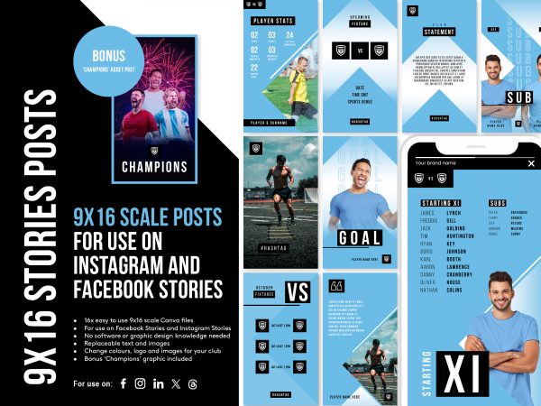 graphic showing 9x16 sizes assets for social media