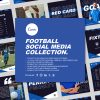 main graphic for the collection of social media templates for football clubs