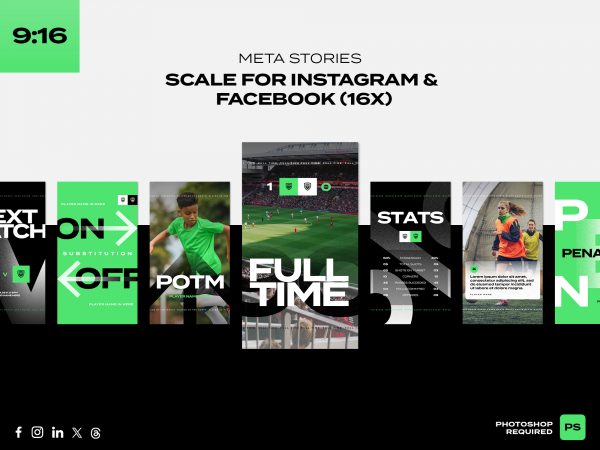 Soccer Social Template Pack (Photoshop)