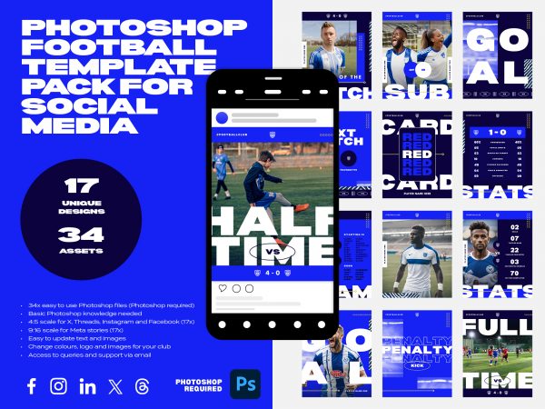 An example of photoshop social media graphic collection you can purchase