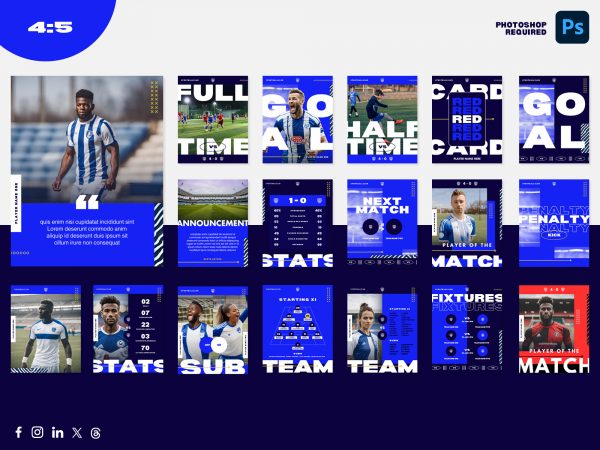 Full collection of social media templates